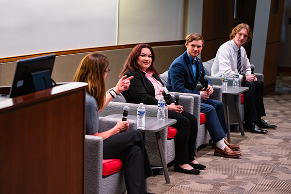 A panel (consisting of two women and two men) from the 2025 expo